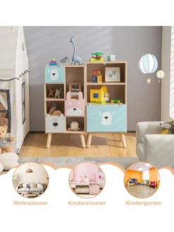 Bücherregal 3 Ebenen in Gelb