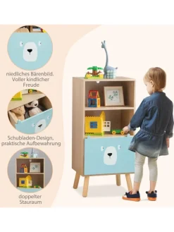 Bücherregal 3 Ebenen in Gelb