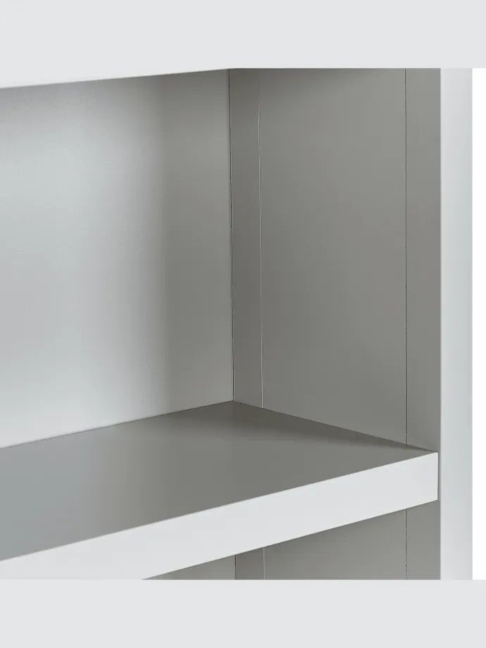 Bücherregal CLIO in Grau/Silber/Braun - (W) 72 x (H) 180 x (L) 35 cm