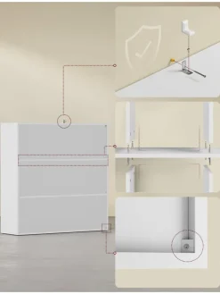 Bücherregal in Weiß - (B)97,5 x (H)97,5 x (T)29 cm