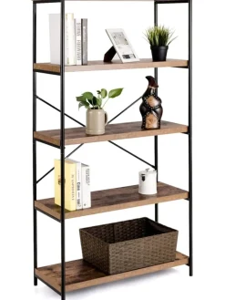 Bücherregal mit 5 Ebenen in Braun