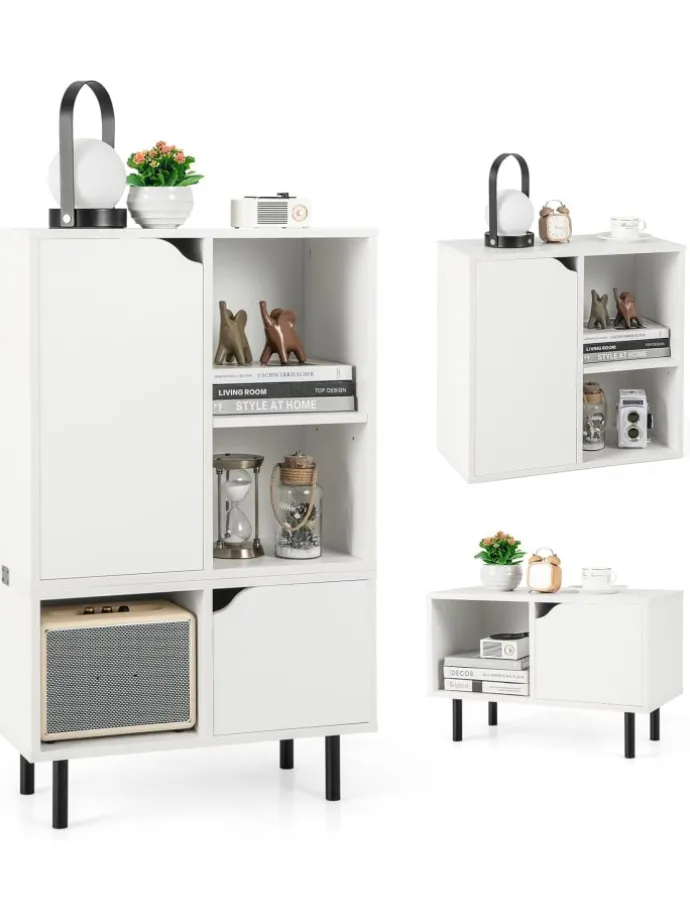 Bücherregal stapelbar in Weiß