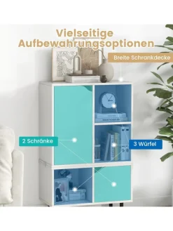 Bücherregal stapelbar in Weiß