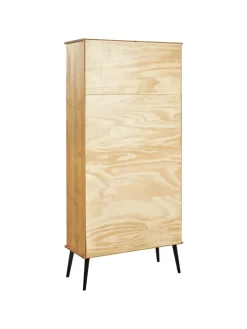 Bücherregal TIMMINS in Braun - (W) 90 x (H) 190 x (L) 39 cm