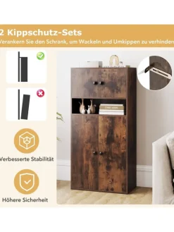 Bücherschrank 54 x 30 x 111 cm in Braun