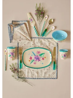 Becher in Beige/ Hellblau - 250 ml