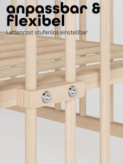 Beistellbett Matratze Cloud Air Rollen & Umbauseite - natur - Dreamy 4 in 1 Bett