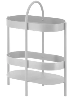 Beistellkonsole "Barbara" in Hellgrau - (H)72,3 cm