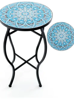 Beistelltisch Blumenhocker 2in1 in Blau