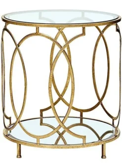 Beistelltisch Elke in goldfarben