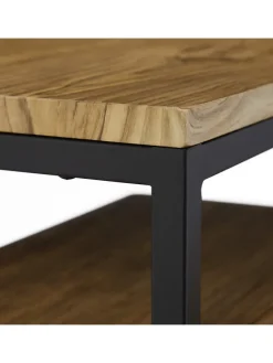 Beistelltisch 2er Set in Holzoptik/ Schwarz