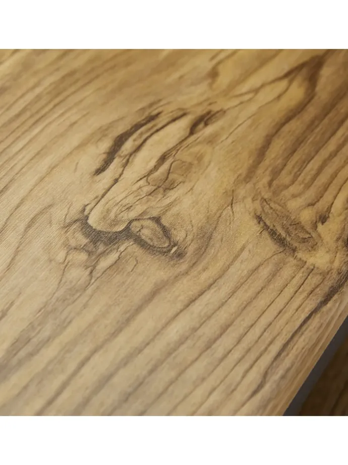 Beistelltisch 2er Set in Holzoptik/ Schwarz