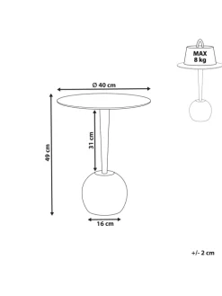 Beistelltisch EUCLA in Schwarz - (W) 40 x (H) 49 x (L) 40 cm