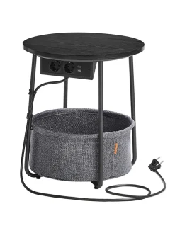 Beistelltisch in Schwarz - (H)50 cm - Ø 45 cm