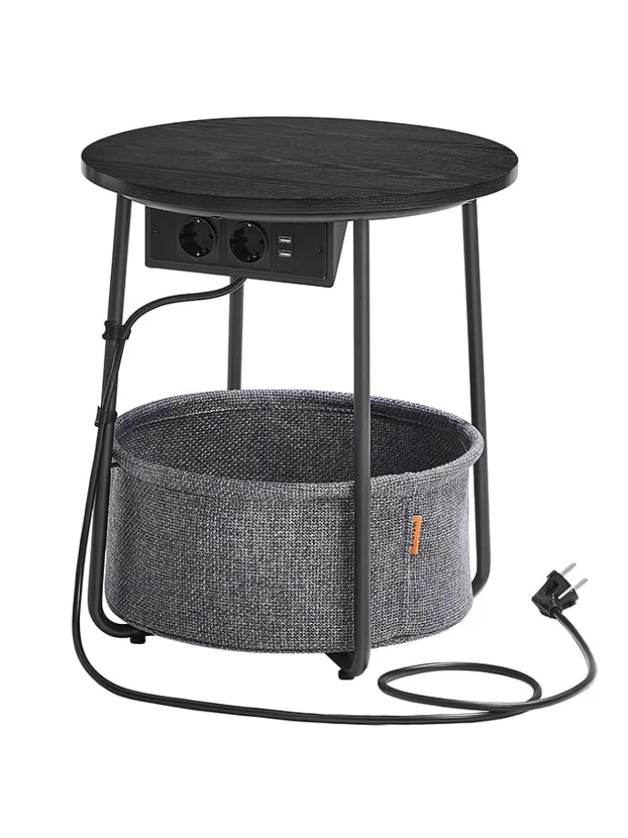 Beistelltisch in Schwarz - (H)50 cm - Ø 45 cm