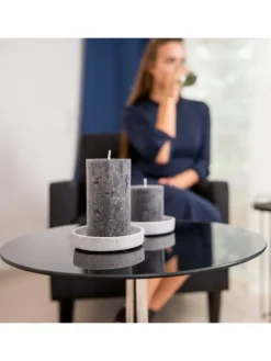 Beistelltisch in Schwarz - (H)53 x Ø 43 cm