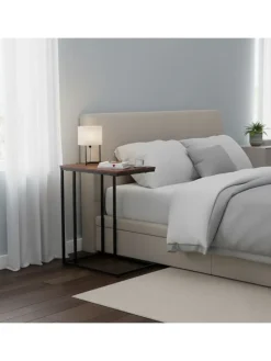 Beistelltisch in Schwarz/ Braun - (B)50 x (H)64 x (T)35 cm