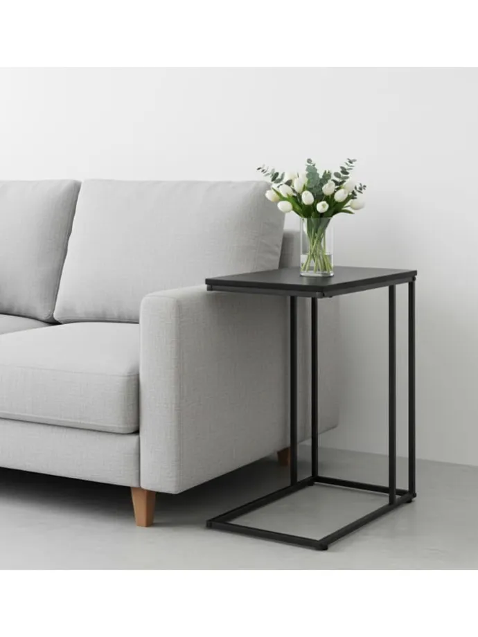 Beistelltisch in Schwarz - (B)50 x (H)64 x (T)35 cm