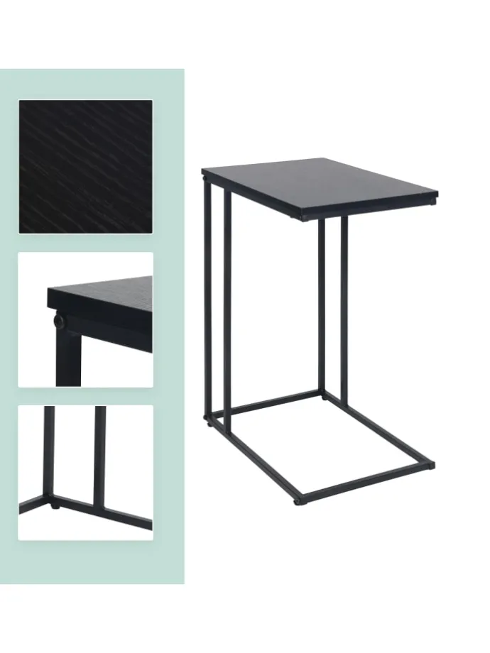 Beistelltisch in Schwarz - (B)50 x (H)64 x (T)35 cm