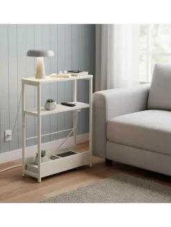 Beistelltisch in Weiß - (B)45 x (H)58 x (T)18 cm