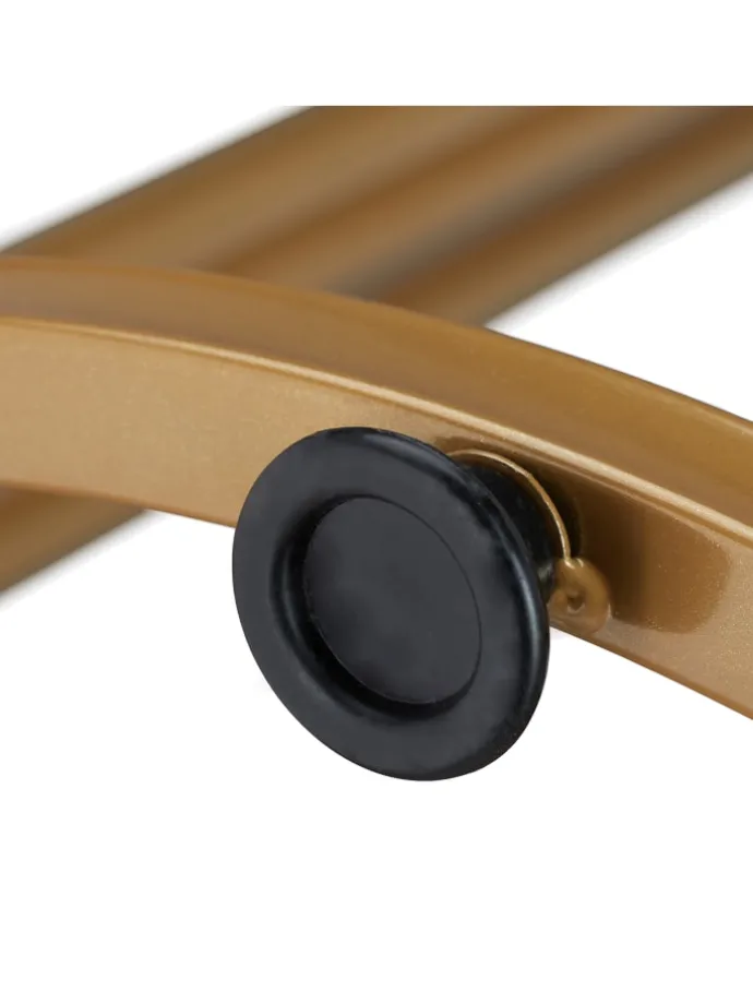 Beistelltisch "MARMO" in Schwarz/ Gold - (H)51 x Ø 41 cm