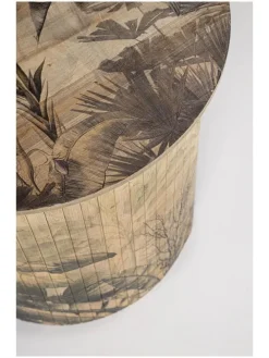 Beistelltisch ''Nariko'' in Creme/ Schwarz - (H)40 x Ø 40 cm