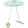 Beistelltisch Pendulum in gold - weiß