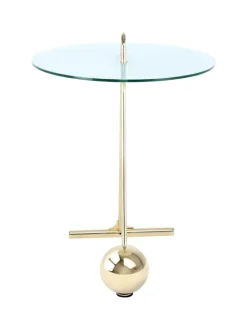 Beistelltisch Pendulum in gold - weiß