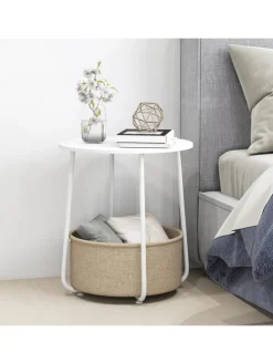 Beistelltisch rund φ45 x 50,5 cm in Weiß