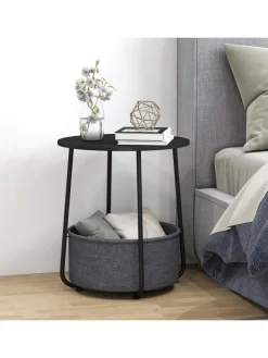 Beistelltisch rund φ45 x 50,5 cm in Schwarz