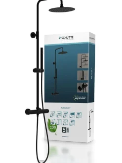 Überkopf-Brauseset "Aquaduct" in Schwarz