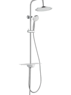 Überkopfbrauseset "Aquastar" in Chrom/ Weiß