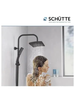 Überkopfbrauseset "Mallorca" in Schwarz