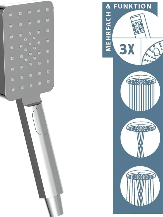 Überkopfbrauseset "Silver Rain" in Chrom