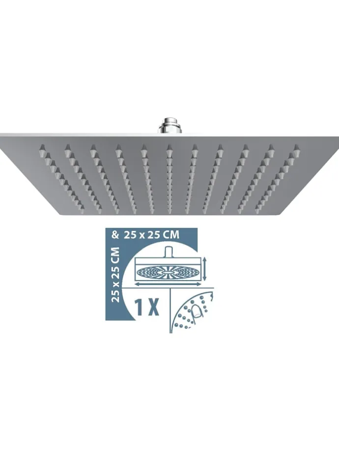 Überkopfbrauseset "Silver Rain" in Chrom