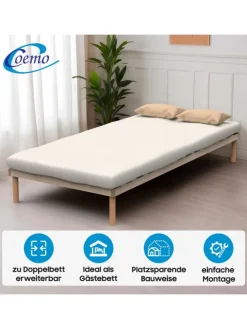 Bettgestell mit Lattenrost PYXIS in Natur