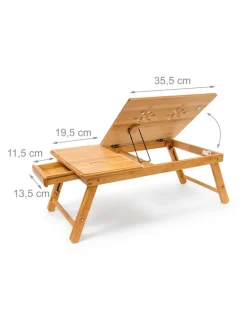 Betttablett in Natur- (B)72,5 x (H)30,5 x (T)35 cm