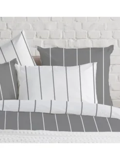 Bettwäsche Fine Stripes in grau