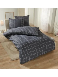 Bettwäsche Oslo Graphit in anthrazit