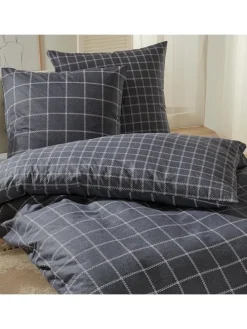 Bettwäsche Oslo Graphit in anthrazit