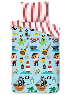 Bettwäsche-Set "Caribbean" in Mint/ Rot