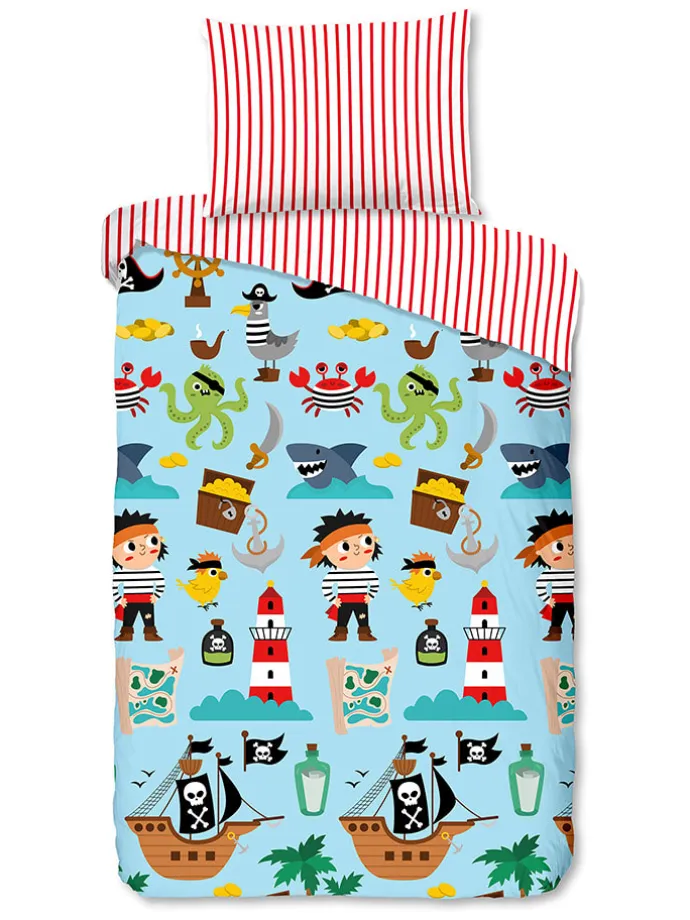 Bettwäsche-Set "Caribbean" in Mint/ Rot