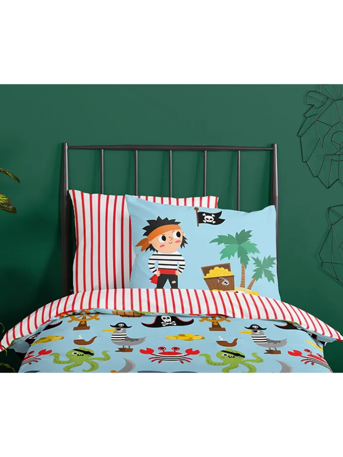 Bettwäsche-Set "Caribbean" in Mint/ Rot