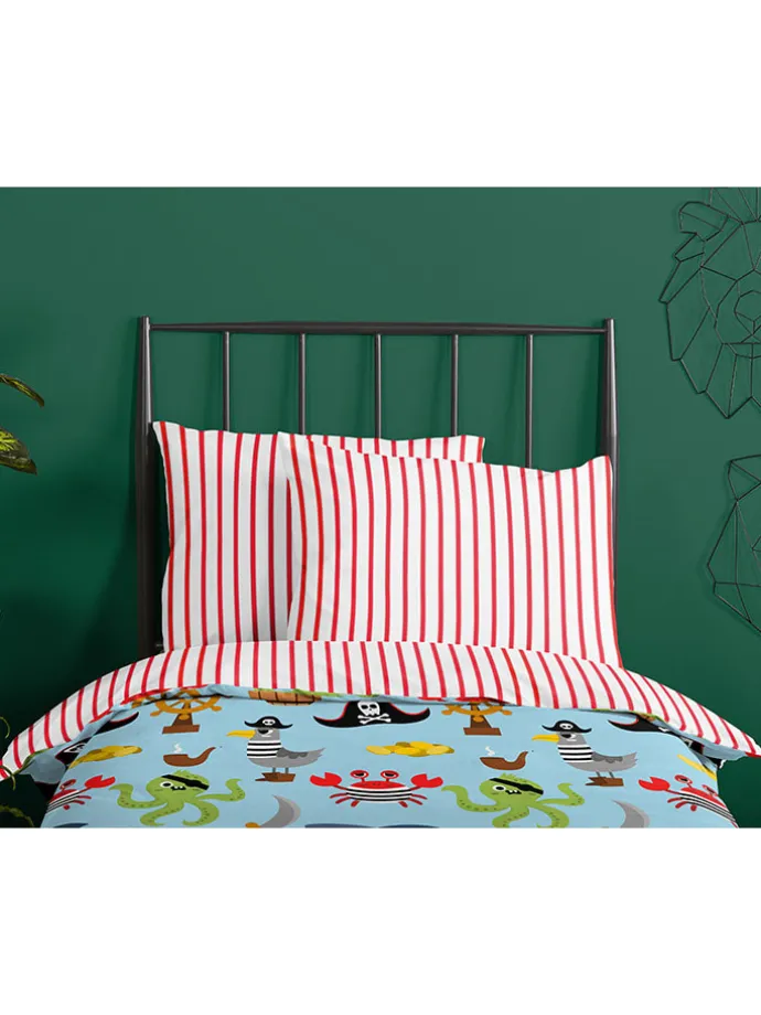 Bettwäsche-Set "Caribbean" in Mint/ Rot