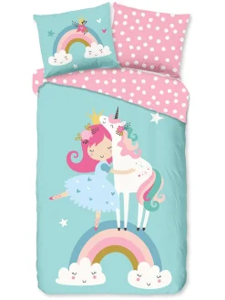 Bettwäsche-Set "Heaven" in Türkis/ Rosa