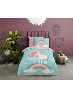 Bettwäsche-Set "Heaven" in Türkis/ Rosa