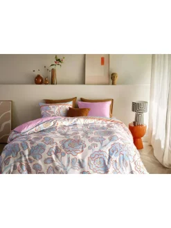 Bettwäsche-Set ''Jazmin'' in Weiß/ Rosa/ Hellblau