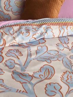 Bettwäsche-Set ''Jazmin'' in Weiß/ Rosa/ Hellblau