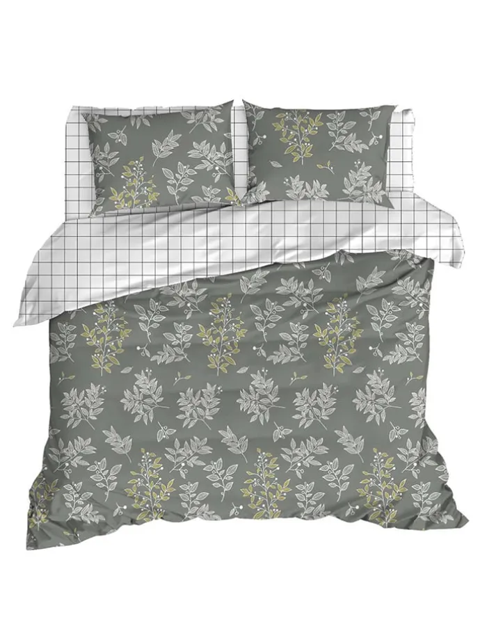 Bettwäsche-Set "LineLeaf" in Grün