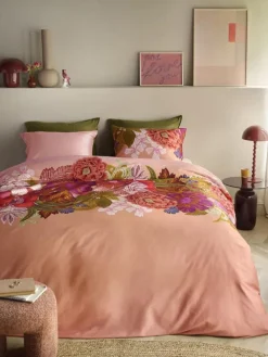 Bettwäsche-Set ''Livia'' in Apricot/ Bunt